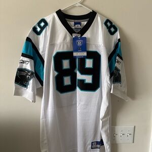 Reebok White and Teal Men's Jersey